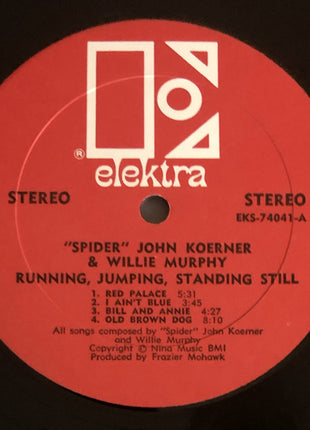 John Koerner & Willie Murphy : Running, Jumping, Standing Still (LP, Album, Red)