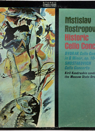 Mstislav Rostropovich - Antonín Dvořák / Dmitri Shostakovich - Kiril Kondrashin Conducting The Moscow State Symphony Orchestra : Historic Cello Concert (LP, Album, RP)