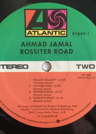 Ahmad Jamal : Rossiter Road (LP, Album)