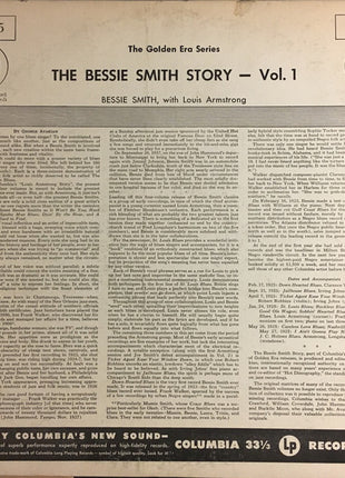 Bessie Smith With Louis Armstrong : The Bessie Smith Story - Vol.1 (LP, Comp, Mono, RE)