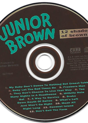 Junior Brown (2) : 12 Shades Of Brown (CD, Album, RP)