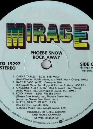 Phoebe Snow : Rock Away (LP, Album, SP )