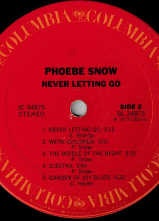Phoebe Snow : Never Letting Go (LP, Album, San)
