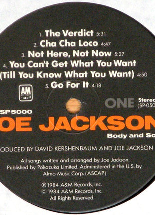 Joe Jackson : Body And Soul (LP, Album, Ind)