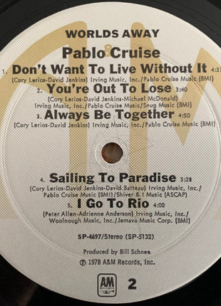 Pablo Cruise : Worlds Away (LP, Album, Mon)