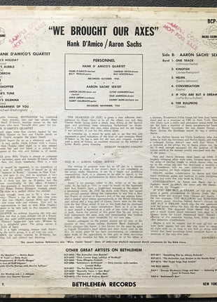 Hank D'Amico / Aaron Sachs : We Brought Our Axes (LP, Comp, Mono)
