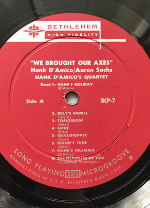 Hank D'Amico / Aaron Sachs : We Brought Our Axes (LP, Comp, Mono)
