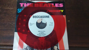 The Beatles : Sure To Fall/Money (7", Single, Mono, Promo, Unofficial, red)