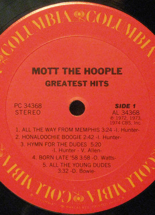 Mott The Hoople : Greatest Hits (LP, Comp, Pit)