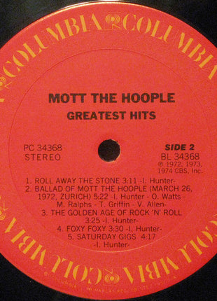 Mott The Hoople : Greatest Hits (LP, Comp, Pit)