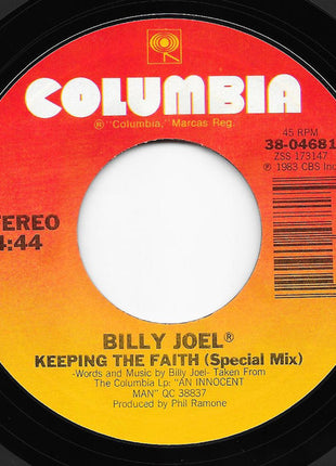 Billy Joel : Keeping The Faith (7", Single, Styrene, Car)