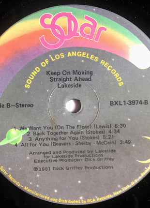 Lakeside : Keep On Moving Straight Ahead (LP, Album)
