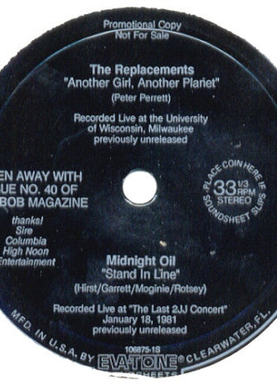 The Replacements / Midnight Oil : Another Girl, Another Planet / Stand In Line (Flexi, 7", Promo)