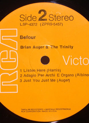 Brian Auger & The Trinity : Befour (LP, Album, Roc)