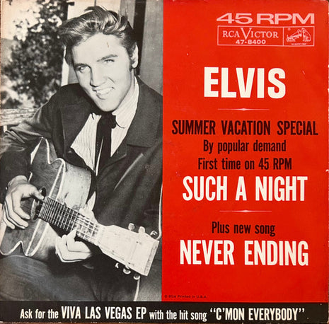 Elvis Presley : Such A Night / Never Ending (7", Single, Roc)