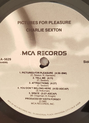 Charlie Sexton : Pictures For Pleasure (LP, Album, Glo)