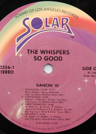 The Whispers : So Good (LP, Album, AR )