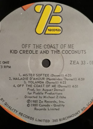 Kid Creole & The Coconuts* : Off The Coast Of Me (LP, Album)