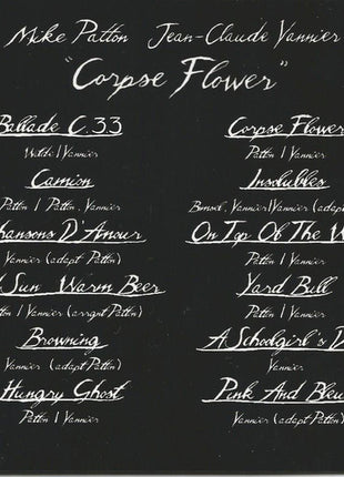 Mike Patton, Jean-Claude Vannier : Corpse Flower (CD, Album)