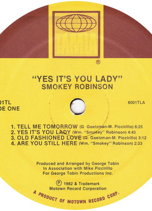 Smokey Robinson : Yes It's You Lady (LP, Album)