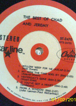 Chad & Jeremy : The Best Of Chad & Jeremy (LP, Comp,  )