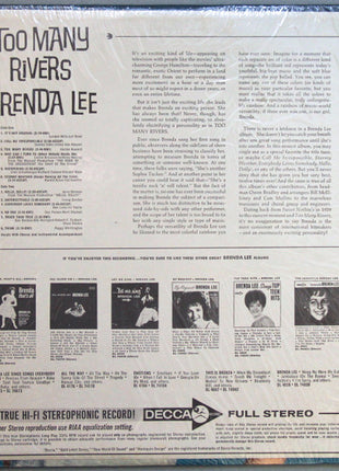 Brenda Lee : Too Many Rivers (LP, Album, Glo)