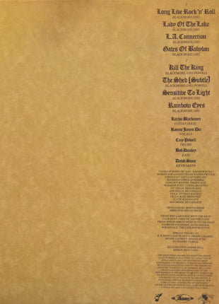 Rainbow : Long Live Rock 'N' Roll (LP, Album, Gat)