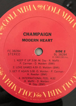 Champaign : Modern Heart (LP, Album, Pit)