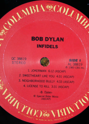 Bob Dylan : Infidels (LP, Album, Pit)
