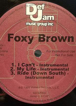 Foxy Brown : I Can't (12", Single, Promo)