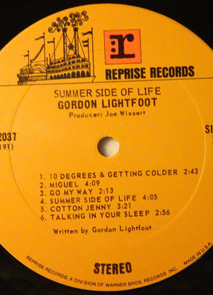 Gordon Lightfoot : Summer Side Of Life (LP, Album, Pit)