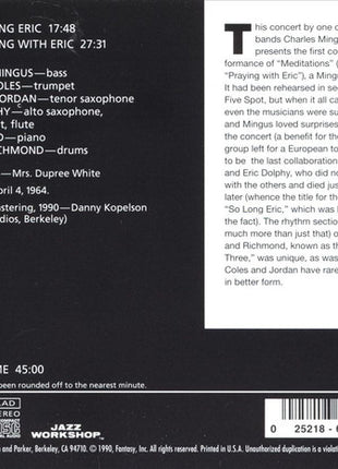 Charles Mingus : Town Hall Concert (CD, Album, RE, RM)