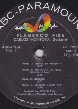 Carlos Montoya : Flamenco Fire (LP, Mono, RP, ABC)