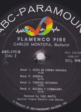 Carlos Montoya : Flamenco Fire (LP, Mono, RP, ABC)