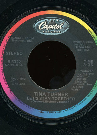 Tina Turner : Let's Stay Together (7", Single, Win)