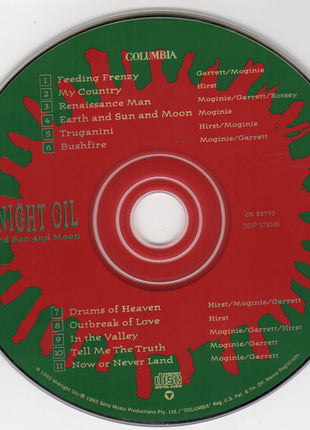 Midnight Oil : Earth And Sun And Moon (CD, Album, Pit)