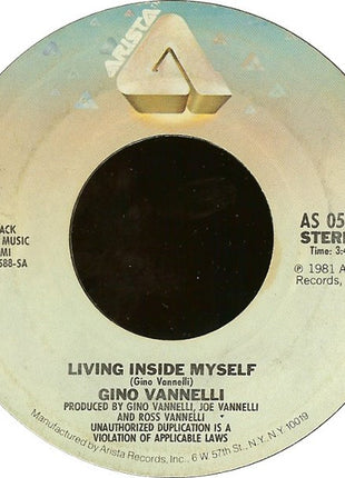 Gino Vannelli : Living Inside Myself (7", Single)