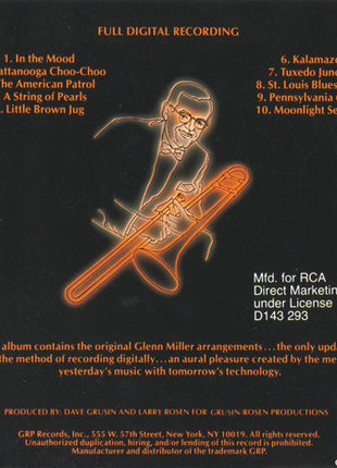 The Glenn Miller Orchestra : In The Digital Mood (CD, Album, Club, RE)
