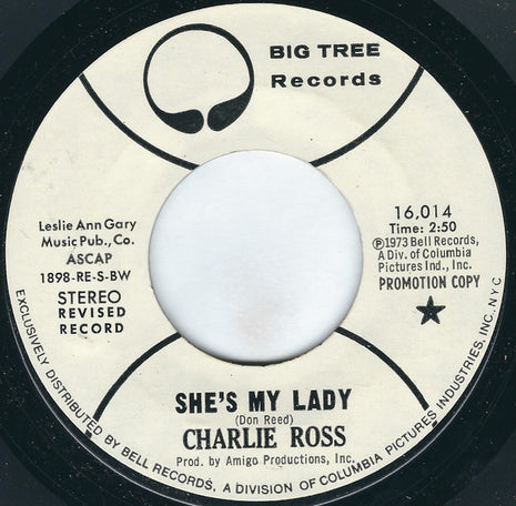 Charlie Ross : She's My Lady (7", Single, Promo, Bes)