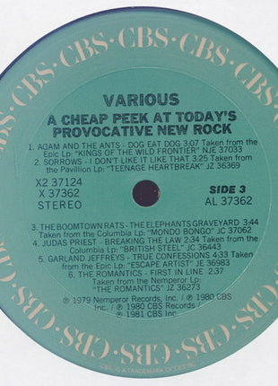 Various : Exposed: A Cheap Peek At Today's Provocative New Rock (2xLP, Comp, Smplr, Pit)