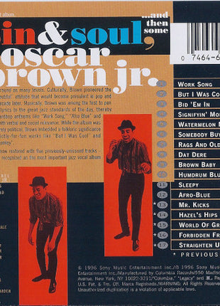 Oscar Brown Jr. : Sin & Soul...And Then Some (CD, Album, RM)