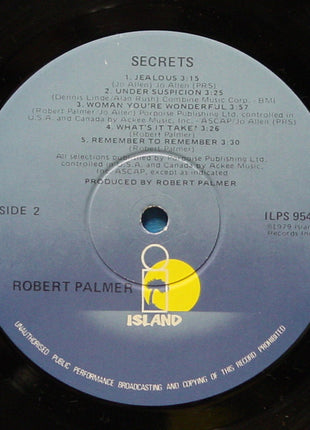 Robert Palmer : Secrets (LP, Album, Win)