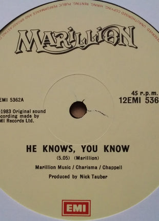 Marillion : He Knows You Know c/w Charting The Single (12", Single, Cre)