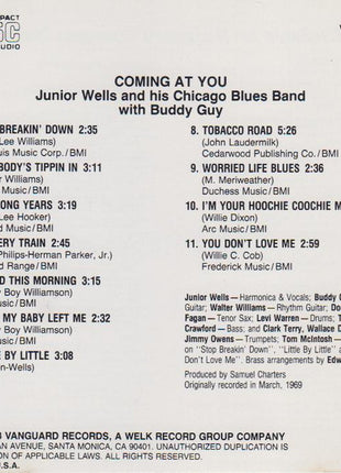 Junior Wells : Coming At You (CD, Album, RE)