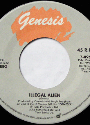 Genesis : Illegal Alien (7", Single, Spe)