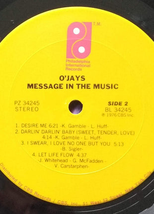 The O'Jays : Message In The Music (LP, Album, Pit)