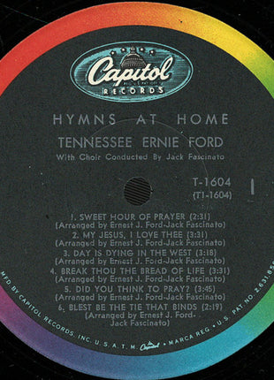 Tennessee Ernie Ford : Hymns At Home (LP, Mono, Scr)