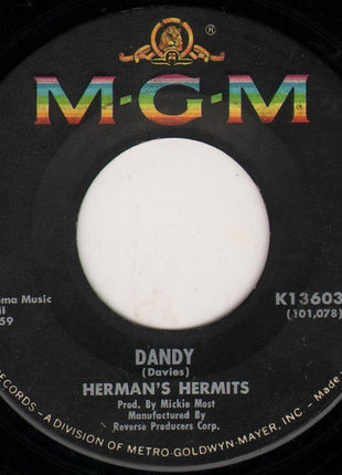 Herman's Hermits : Dandy / My Reservation’s Been Confirmed (7", Single)