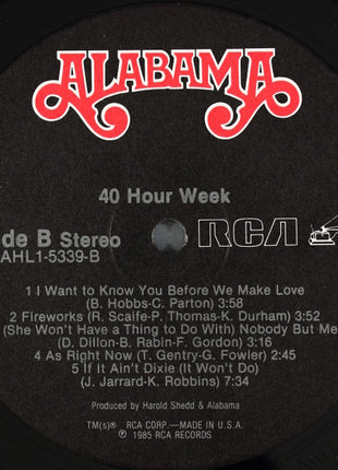 Alabama : 40 Hour Week (LP, Album)