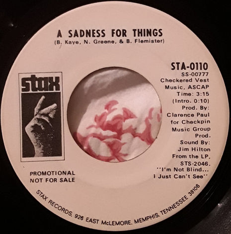 Calvin Scott : A Sadness For Things / Goin' Back To Eden (7", Single, Promo)